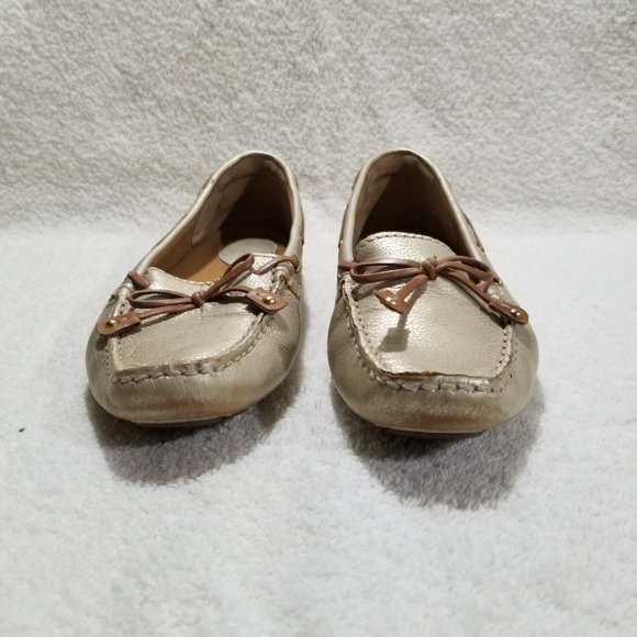 Clarks gold leather driving shoes - Picture 4 of 8